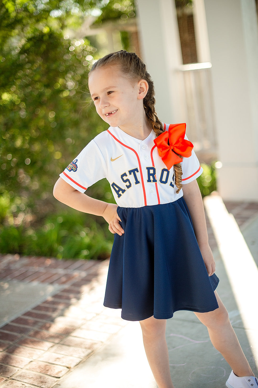 Houston Astros Gold Collection Fan Dress- Girls