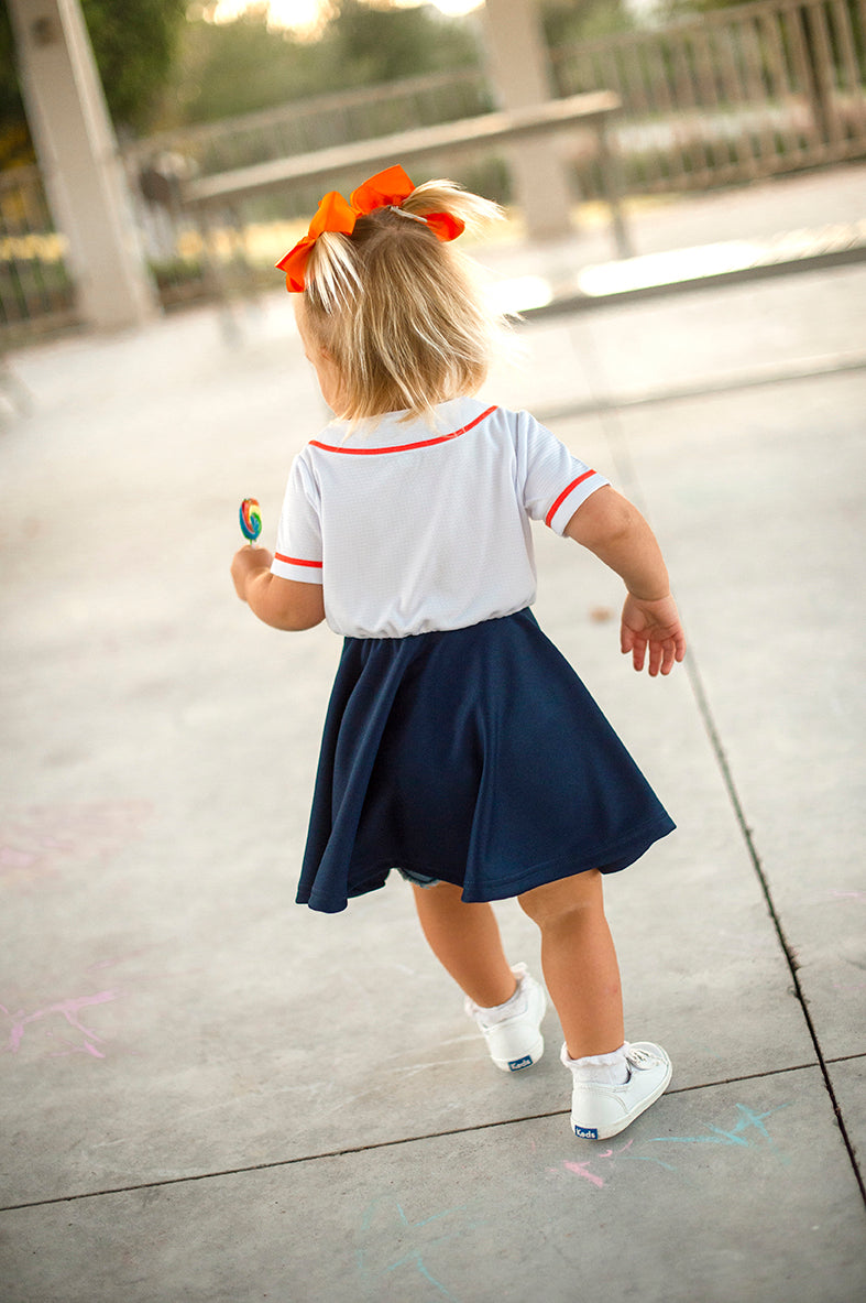 Houston Astros Dress (half button down) - Girls