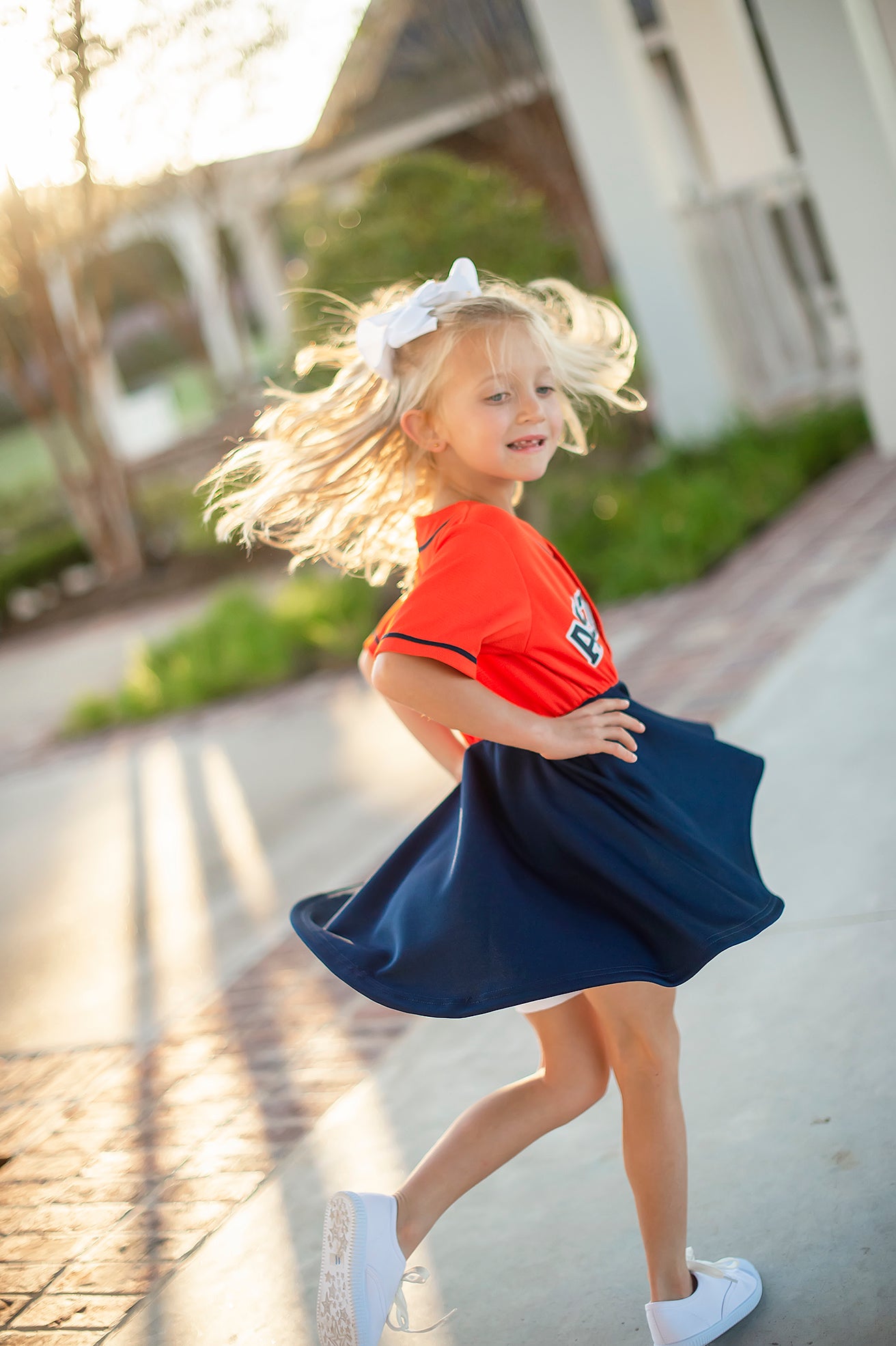 Houston Astros Dress (orange) - Girls