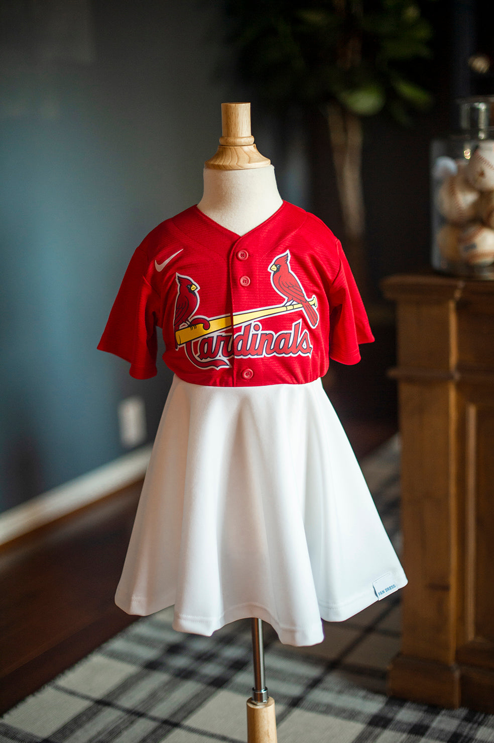 Girls Infant Colosseum Red/Denim Louisville Cardinals Sandlot