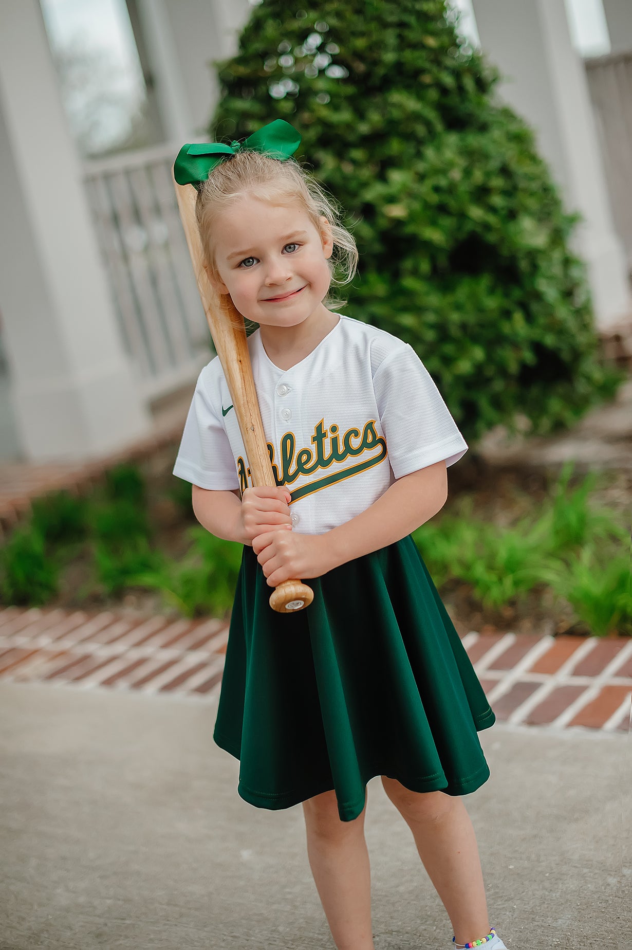 Dodgers White Fan Dress - Girls