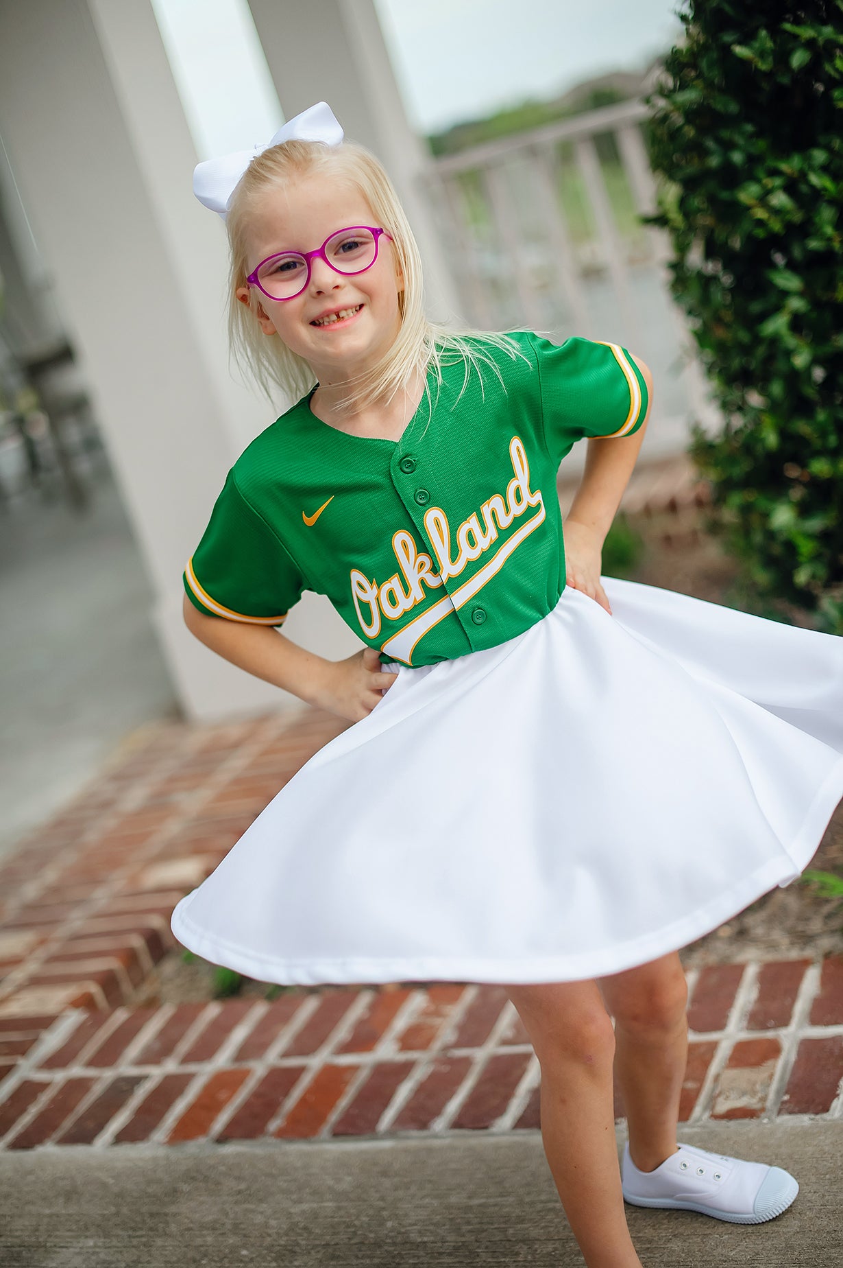 Oakland Fan Dress - Girls