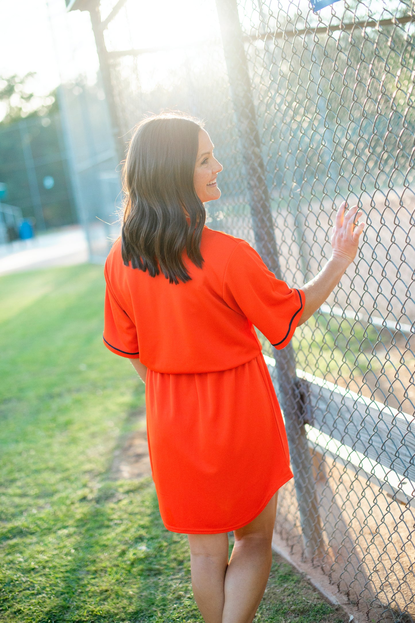 Orange Astros Women's Jersey Dress