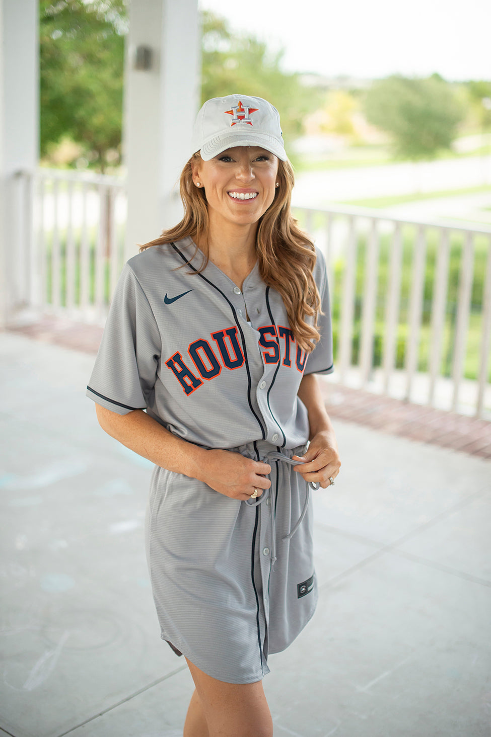 Astros jersey women grey dress