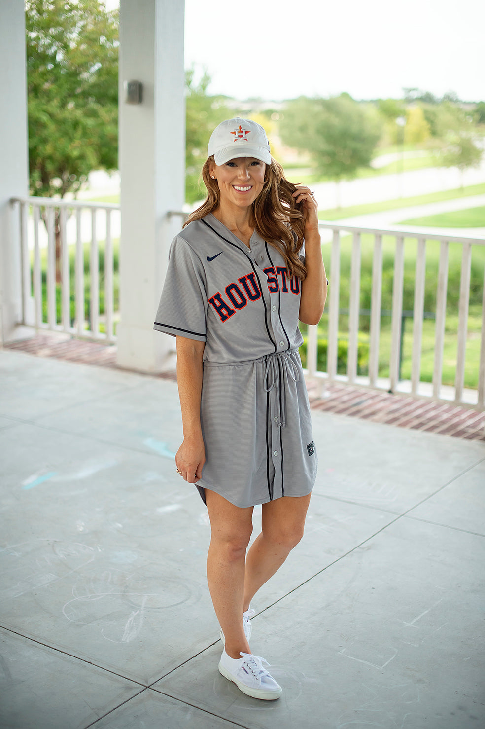 Grey Houston Astros Road Replica Fan Dress - Women's