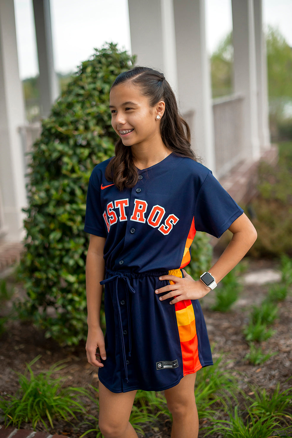 Houston Astros Navy Fan Dress - Youth