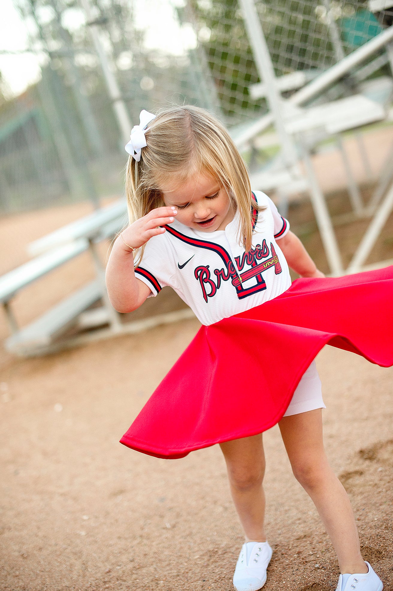 Atlanta Fan Dress (half button down) - Girls