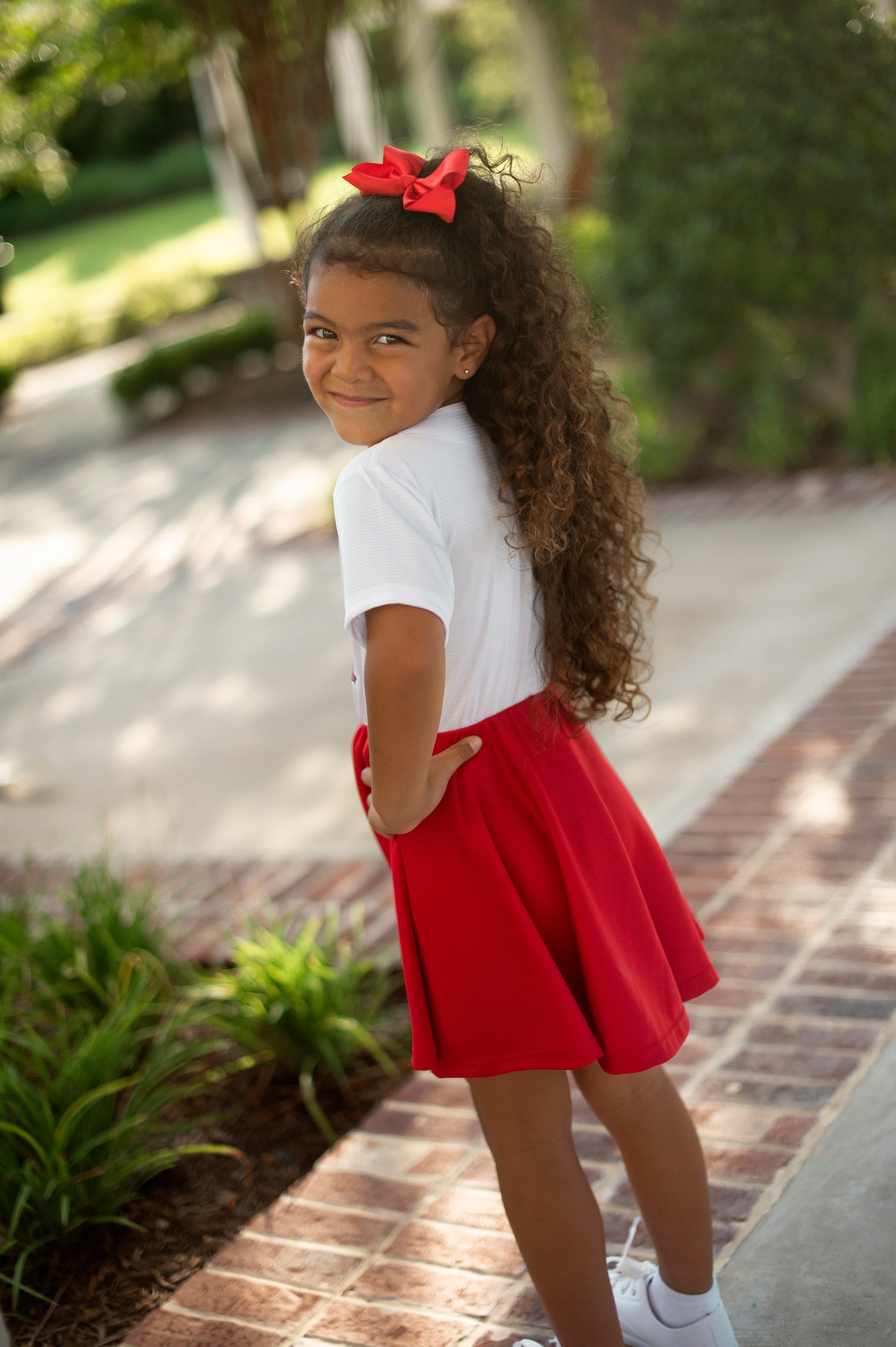 St. Louis Baseball Fan Dress (white) - Girls