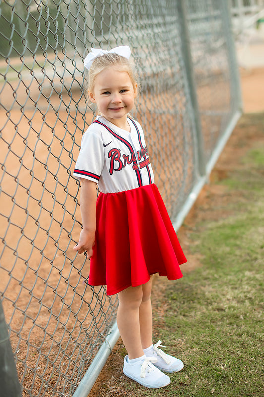 Atlanta Braves Fan Dress - Girls