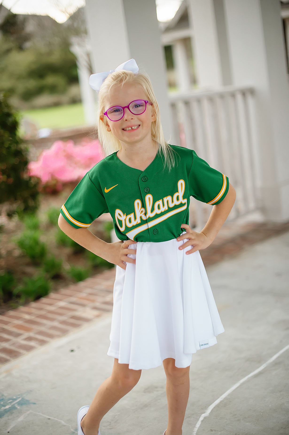 Oakland Fan Dress - Girls