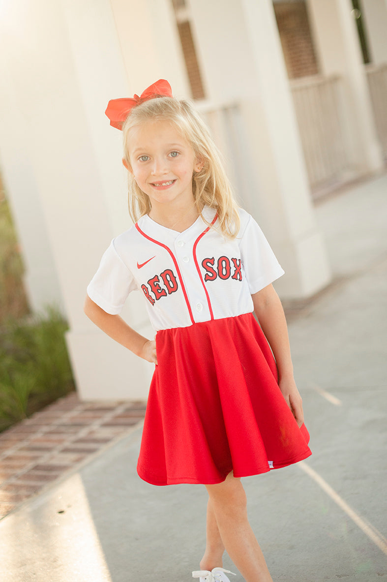 Women's Boston Baseball Fan Dress - White