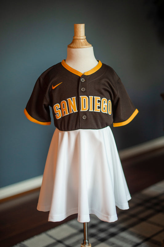 San Diego Padres Brown Fan Dress - Girls