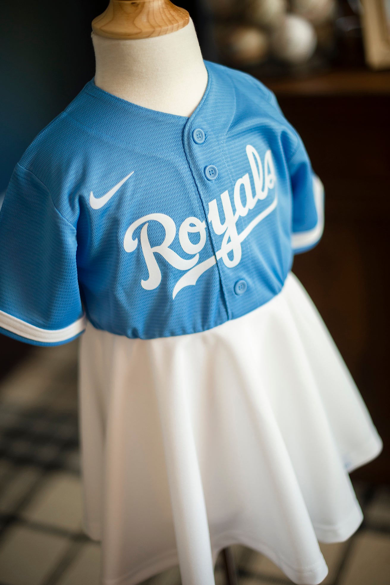 Kansas City Royals Light Blue Fan Dress - Girls
