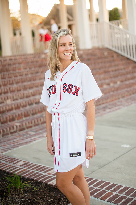 Women's Red Sox Dress - White